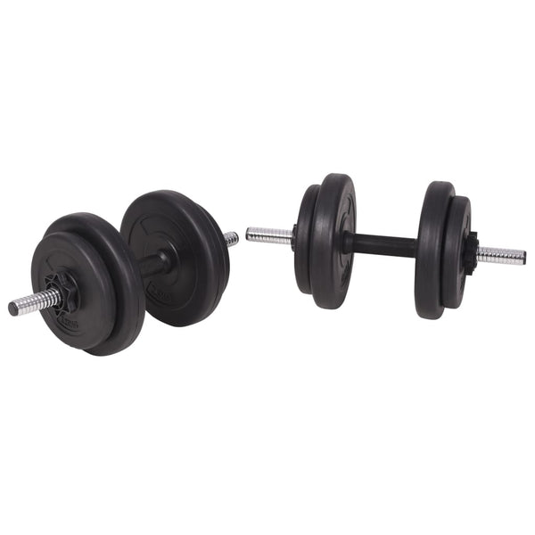 Hantelbank mit Ablage, Langhantel und Kurzhantel-Set 90 kg