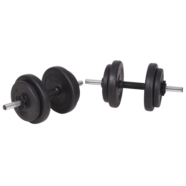 Hantelbank mit Ablage, Langhantel und Kurzhantel-Set 120 kg