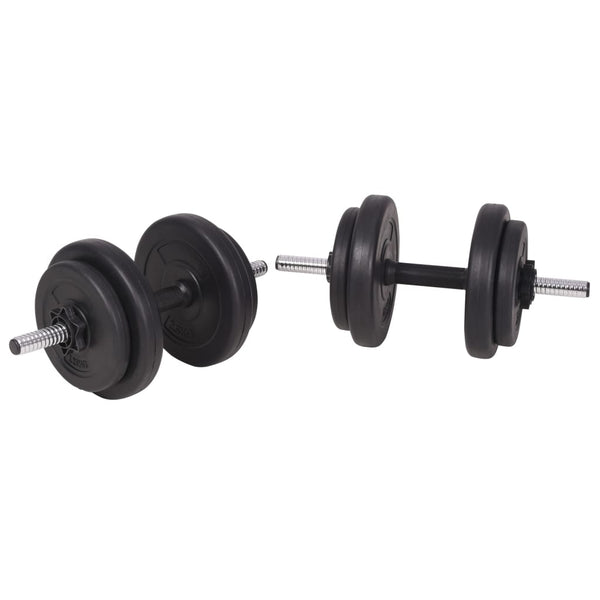Hantelbank mit Ablage, Langhantel und Kurzhantel-Set 120 kg