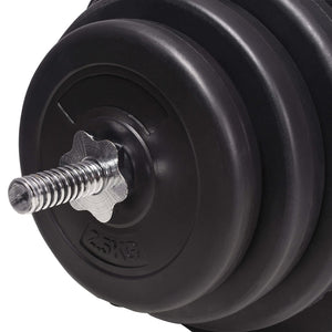 Hantelbank mit Ablage, Langhantel und Kurzhantel-Set 120 kg