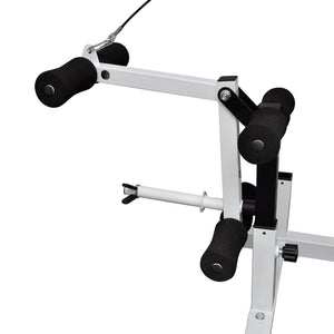Hantelbank mit Ablage, Langhantel und Kurzhantel-Set 120 kg