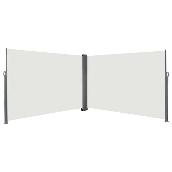 Ausziehbares Seitenmarkise Creme 600 x 200 cm Metall