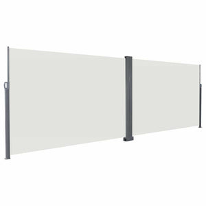 Ausziehbares Seitenmarkise Creme 600 x 200 cm Metall