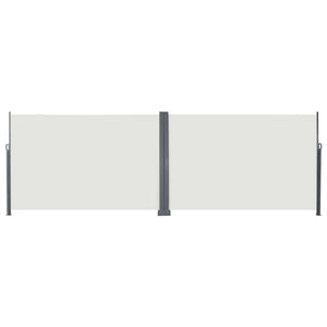 Ausziehbares Seitenmarkise Creme 600 x 200 cm Metall