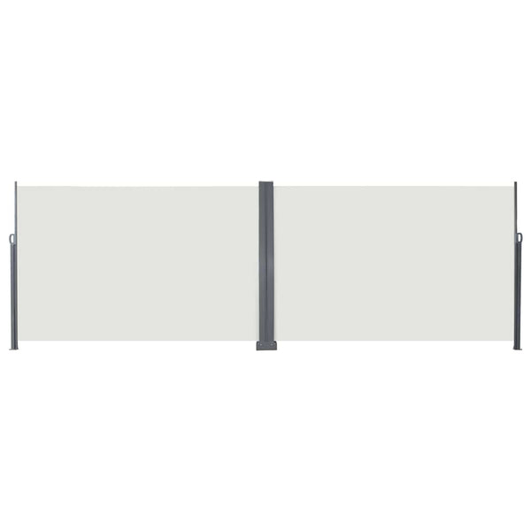 Ausziehbares Seitenmarkise Creme 600 x 200 cm Metall