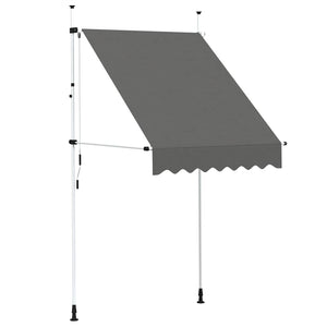Einziehbare Markise Handbetrieben 150 cm Anthrazit