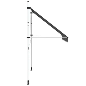 Einziehbare Markise Handbetrieben 300 cm Anthrazit