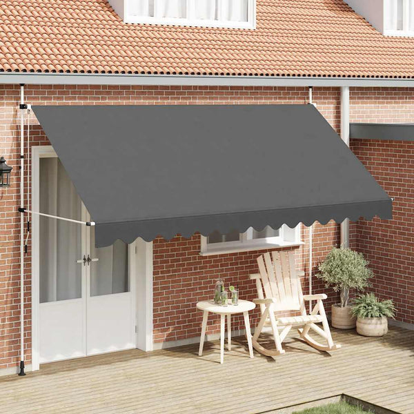 Einziehbare Markise Handbetrieben 400 cm Anthrazit