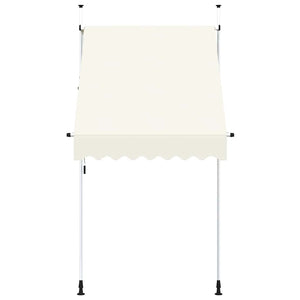 Einziehbare Markise Handbetrieben 150 cm Cremeweiß