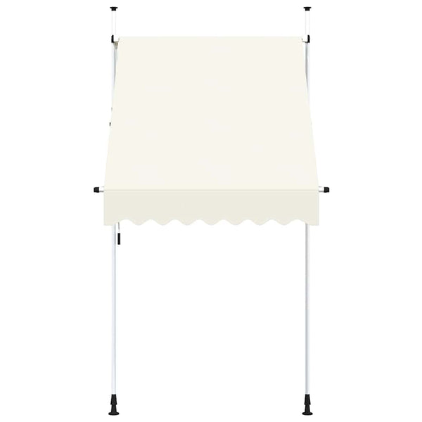Einziehbare Markise Handbetrieben 150 cm Cremeweiß