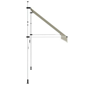 Einziehbare Markise Handbetrieben 300 cm Cremeweiß