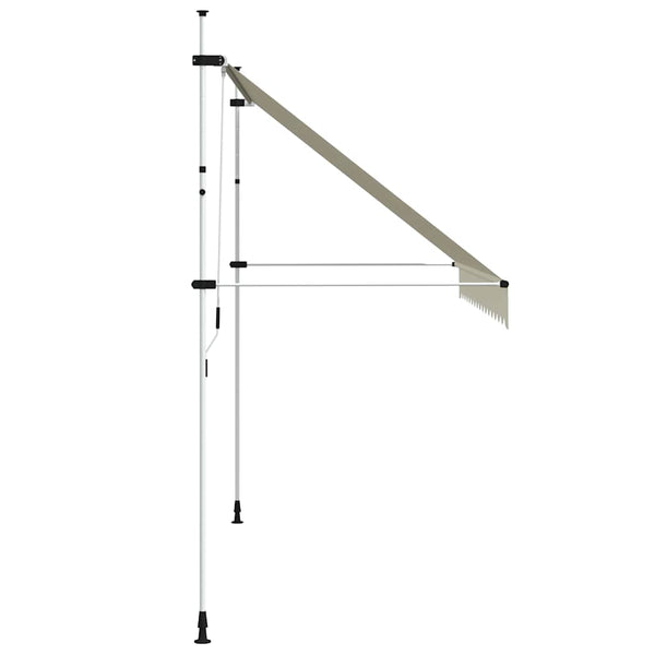Einziehbare Markise Handbetrieben 350 cm Cremeweiß