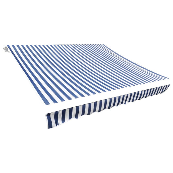 Markisenbespannung Canvas Blau & Weiß 3,5x2,5 m