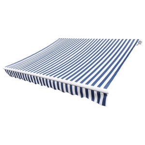 Markisenbespannung Canvas Blau & Weiß 3,5x2,5 m