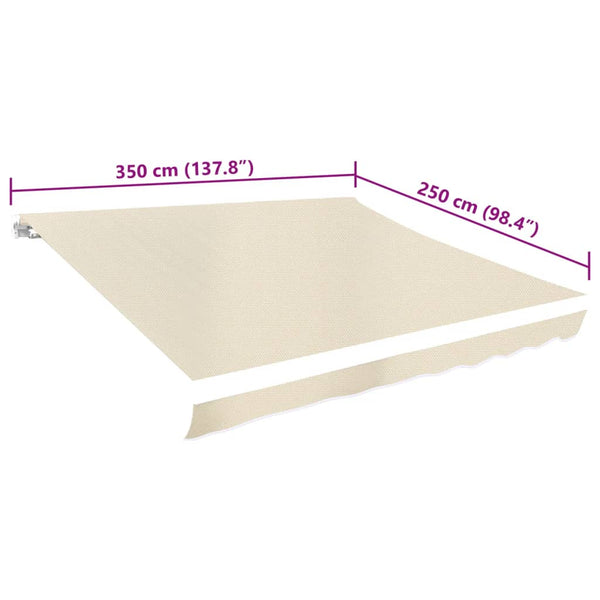 Markisenbespannung Canvas Creme 3,5x2,5 m