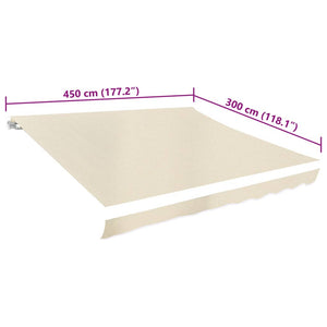Markisenbespannung Canvas Creme 450x300 cm