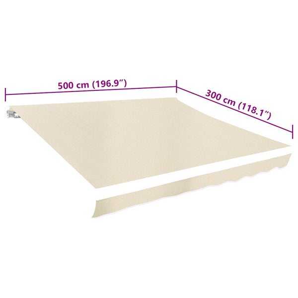 Markisenbespannung Canvas Creme 5x3 m