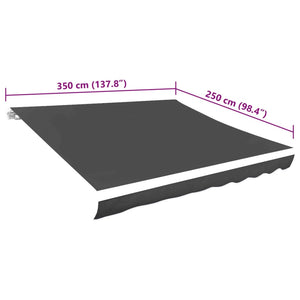 Markisenbespannung Canvas Anthrazit 3,5x2,5 m