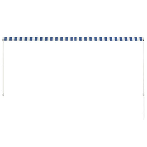 Einziehbare Markise 300×150 cm Blau und Weiß