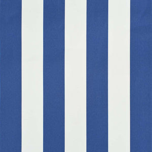 Einziehbare Markise 350 x 150 cm Blau und Weiß