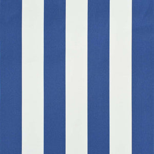 Einziehbare Markise 400 x 150 cm Blau und Weiß