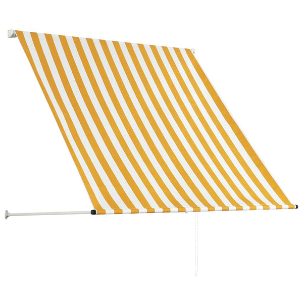 Einziehbare Markise 150×150 cm Gelb und Weiß