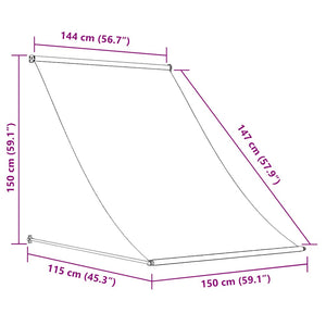 Einziehbare Markise 150×150 cm Gelb und Weiß