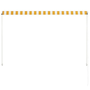 Einziehbare Markise 200×150 cm Gelb und Weiß