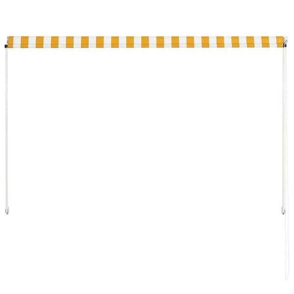 Einziehbare Markise 200×150 cm Gelb und Weiß