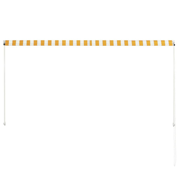 Einziehbare Markise 250×150 cm Gelb und Weiß