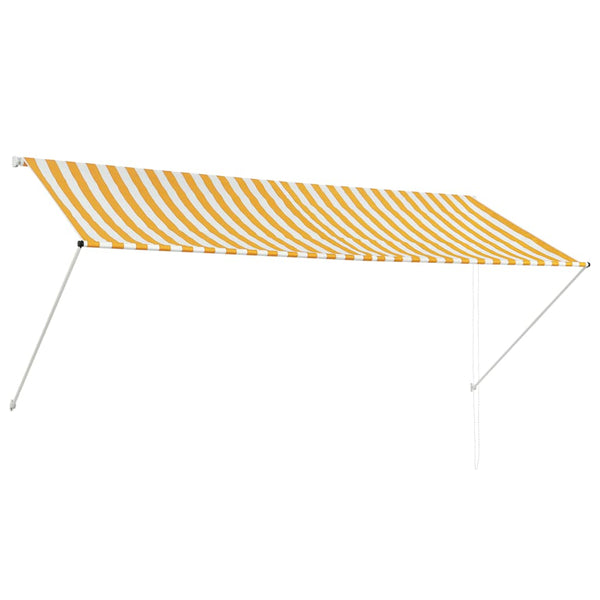 Einziehbare Markise 300×150 cm Gelb und Weiß