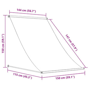 Einziehbare Markise 150×150 cm Creme