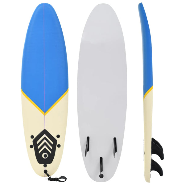 Blaues & Creme Surfbrett 170cm