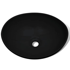 Keramik Waschbecken 40 x 33 cm Schwarz