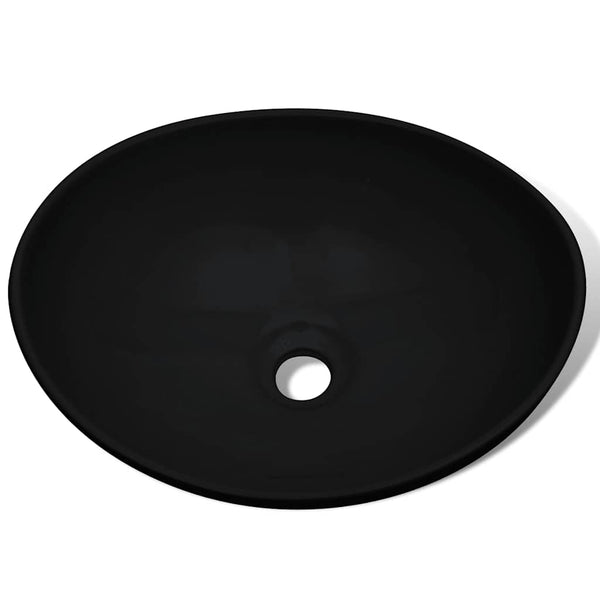 Keramik Waschbecken 40 x 33 cm Schwarz