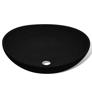 Keramik Waschbecken 40 x 33 cm Schwarz