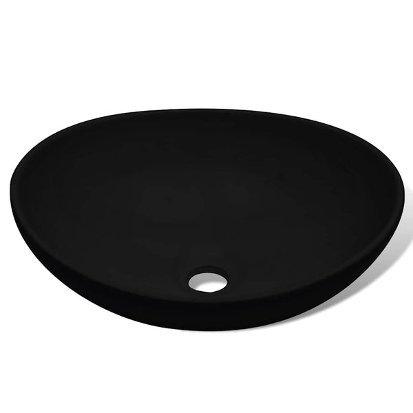 Keramik Waschbecken 40 x 33 cm Schwarz