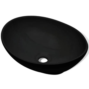 Keramik Waschbecken 40 x 33 cm Schwarz