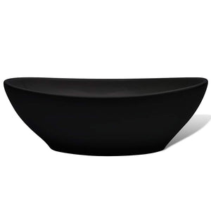 Keramik Waschbecken 40 x 33 cm Schwarz