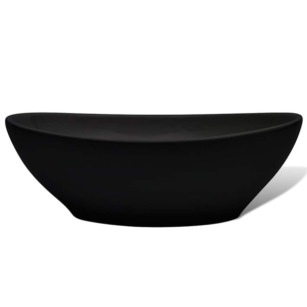 Keramik Waschbecken 40 x 33 cm Schwarz