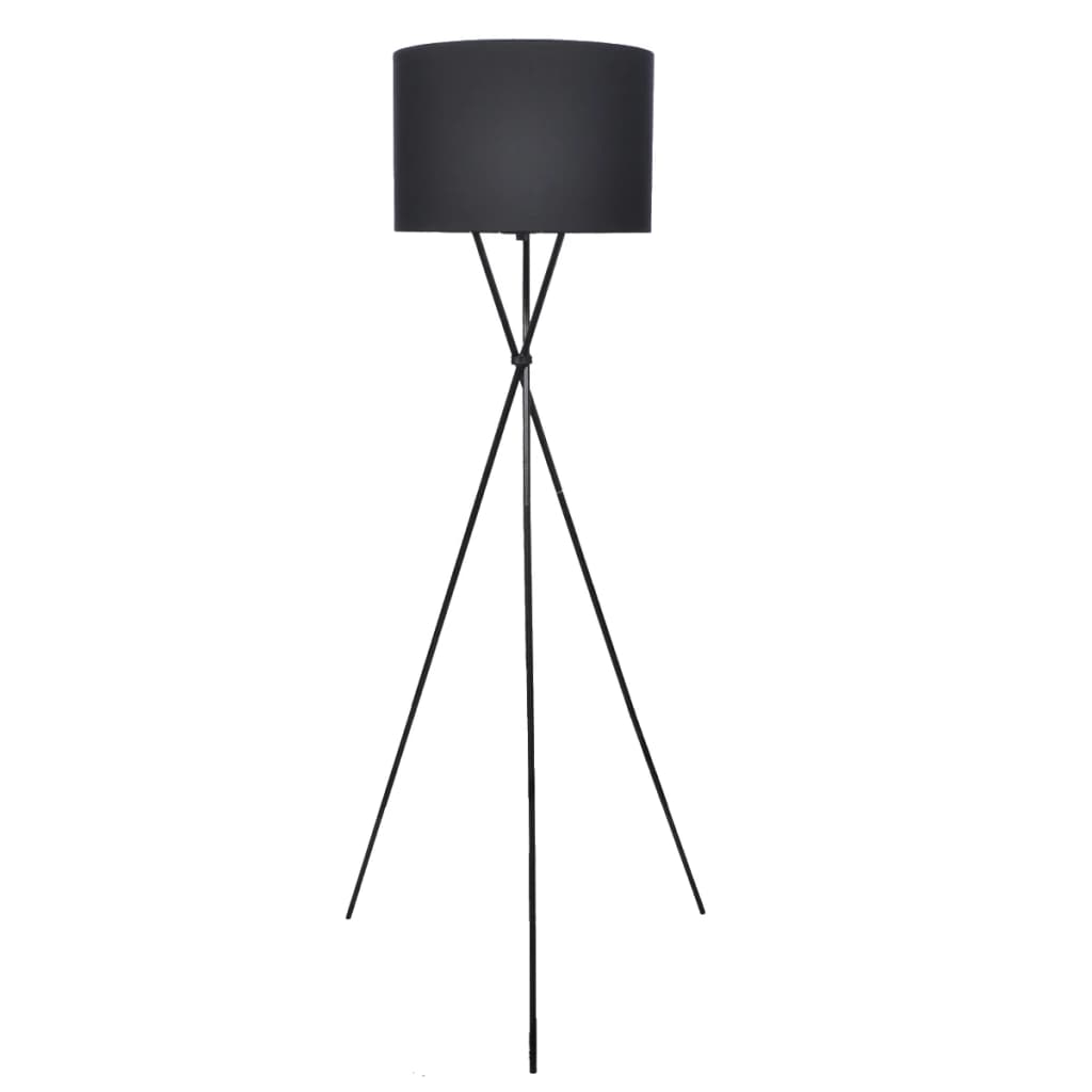 Stehlampe mit Ständer Schwarz 139 cm