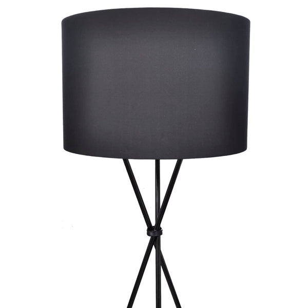 Stehlampe mit Ständer Schwarz 139 cm