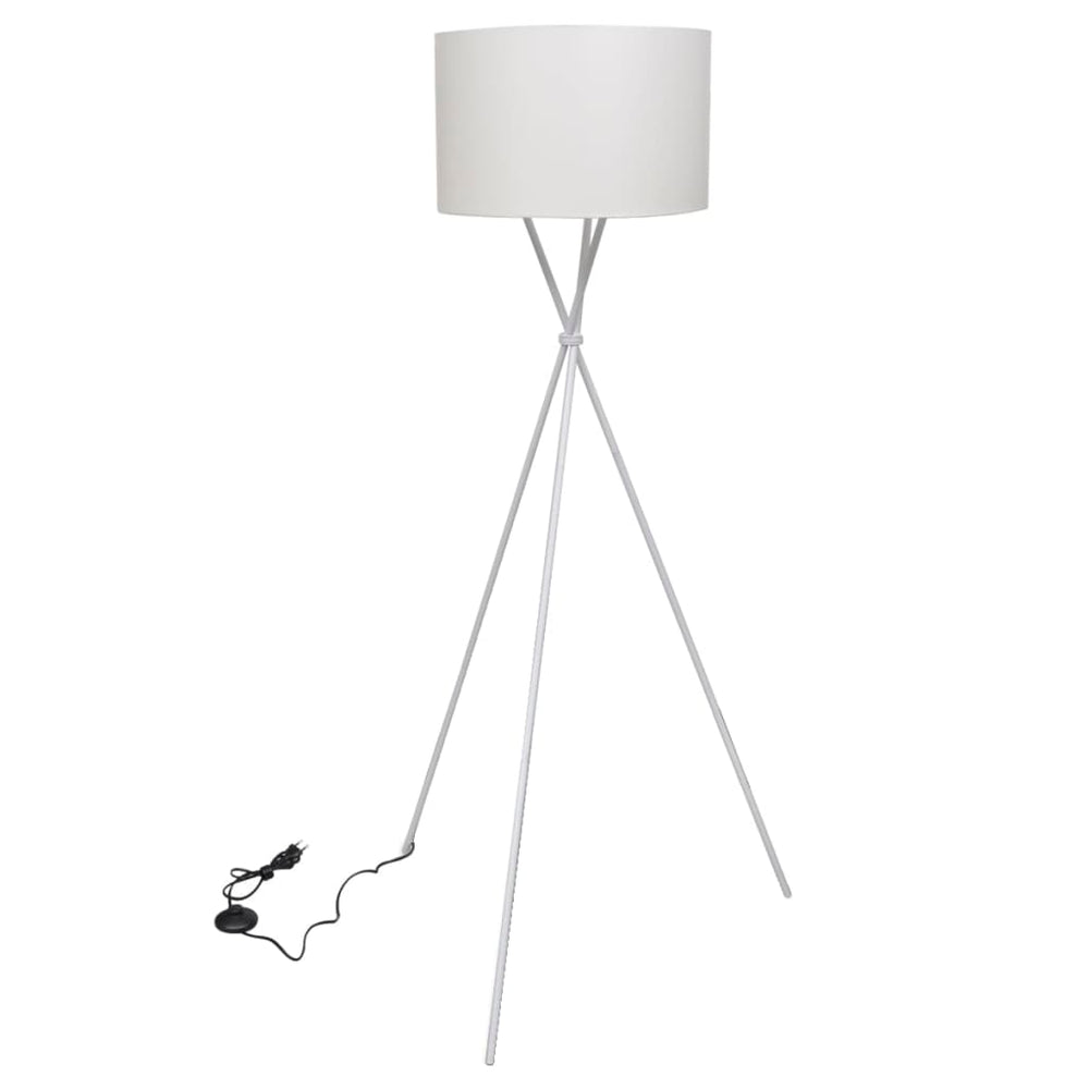 Stehlampe mit Ständer Weiß 139 cm