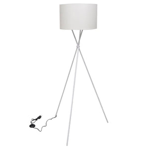 Stehlampe mit Ständer Weiß 139 cm