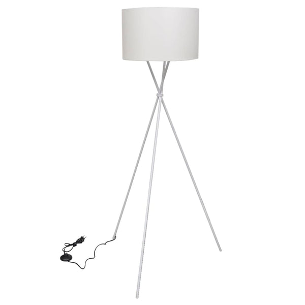 Stehlampe mit Ständer Weiß 139 cm