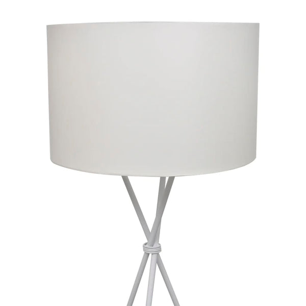 Stehlampe mit Ständer Weiß 139 cm