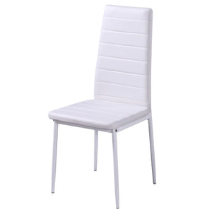 Essgruppe Tisch Stühle 5-tlg. Kunstleder Schwarz und Weiß