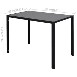 Essgruppe Tisch Stühle 5-tlg. Kunstleder Schwarz und Weiß