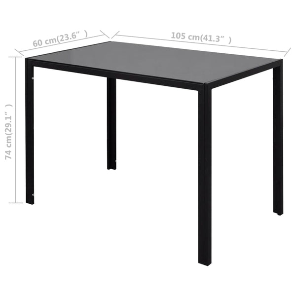 Essgruppe Tisch Stühle 5-tlg. Kunstleder Schwarz und Weiß