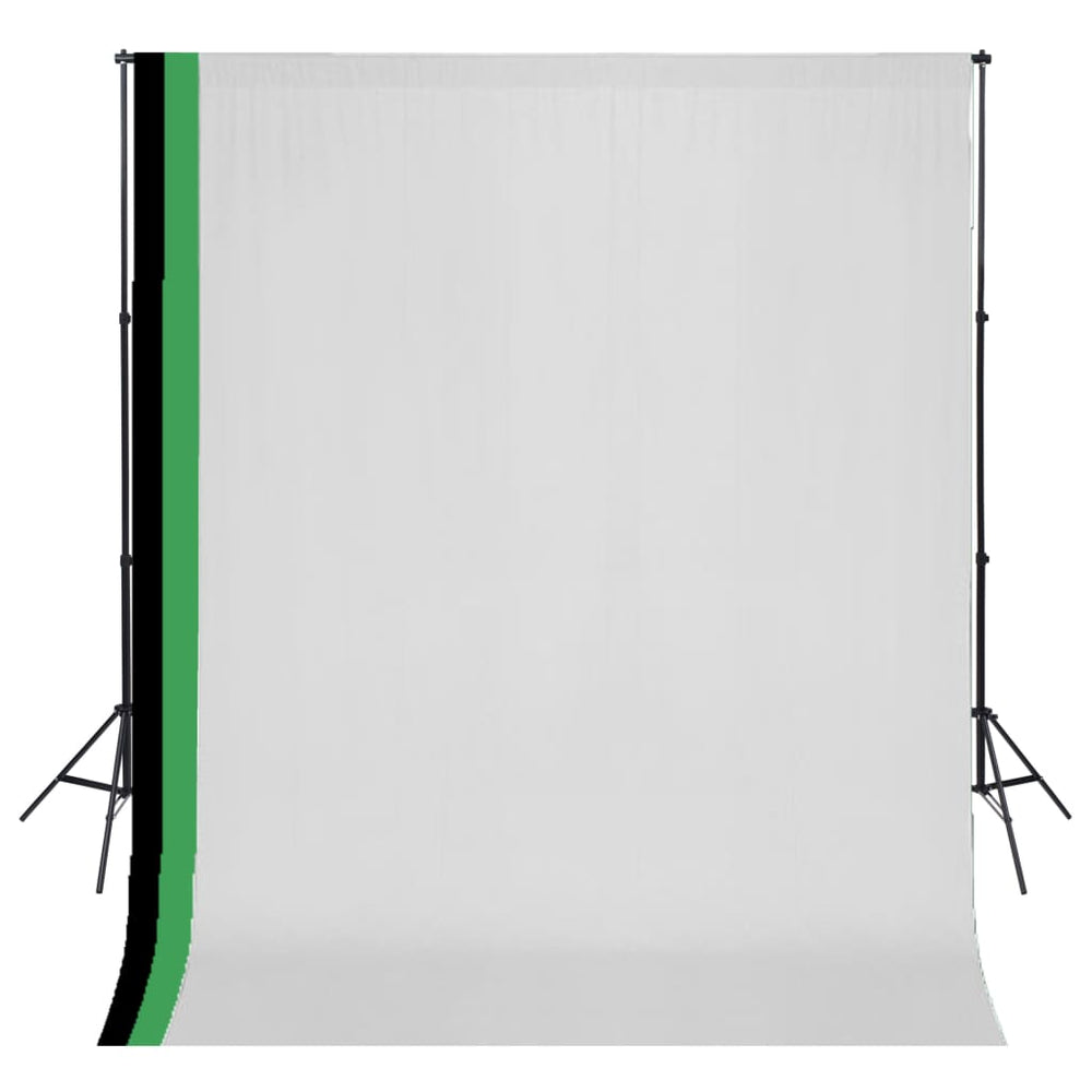 Fotostudio Set 3 Baumwolle-Hintergründe Rahmen verstellbar 3x3m
